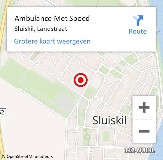 Locatie op kaart van de 112 melding: Ambulance Met Spoed Naar Sluiskil, Landstraat op 20 maart 2017 11:31