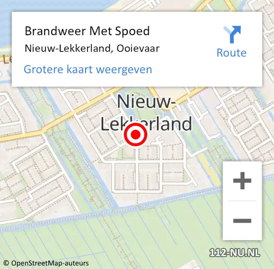 Locatie op kaart van de 112 melding: Brandweer Met Spoed Naar Nieuw-Lekkerland, Ooievaar op 20 maart 2017 16:25