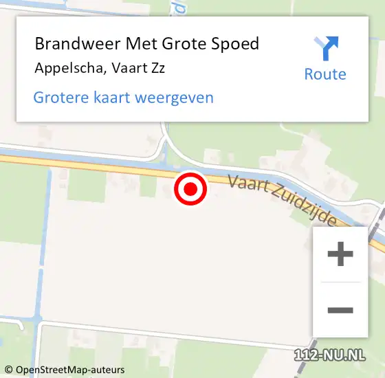 Locatie op kaart van de 112 melding: Brandweer Met Grote Spoed Naar Appelscha, Vaart Zz op 20 maart 2017 16:27