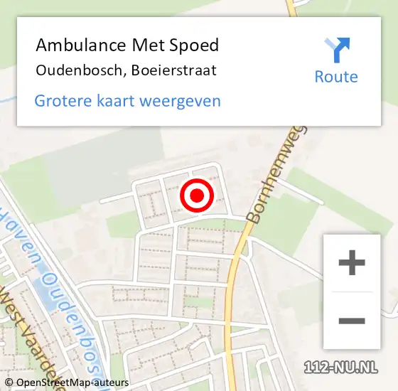 Locatie op kaart van de 112 melding: Ambulance Met Spoed Naar Oudenbosch, Boeierstraat op 20 maart 2017 16:29