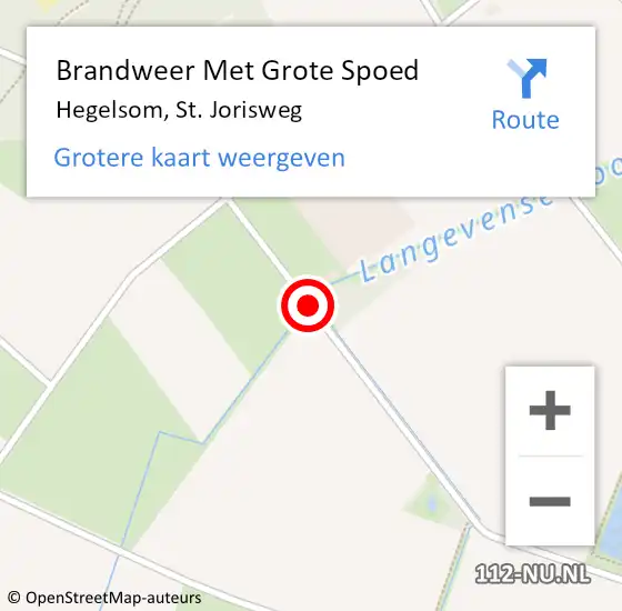 Locatie op kaart van de 112 melding: Brandweer Met Grote Spoed Naar Hegelsom, St. Jorisweg op 20 maart 2017 16:43