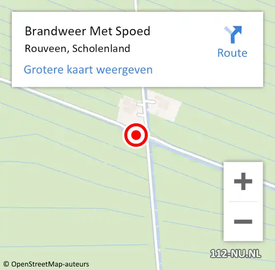 Locatie op kaart van de 112 melding: Brandweer Met Spoed Naar Rouveen, Scholenland op 20 maart 2017 17:49