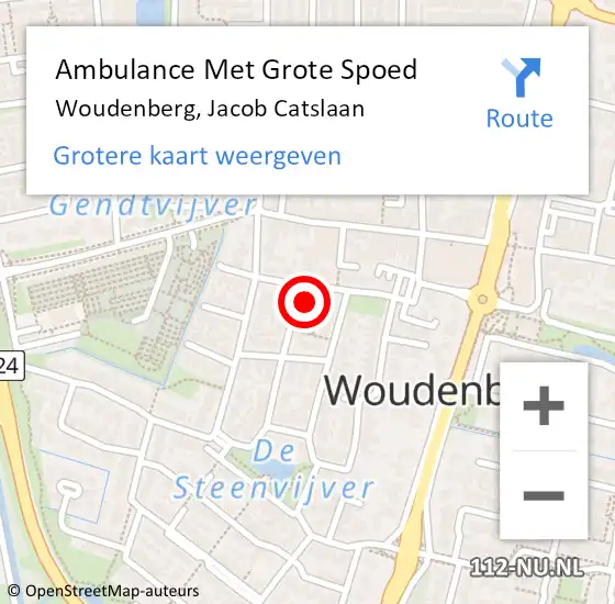 Locatie op kaart van de 112 melding: Ambulance Met Grote Spoed Naar Woudenberg, Jacob Catslaan op 20 maart 2017 20:23