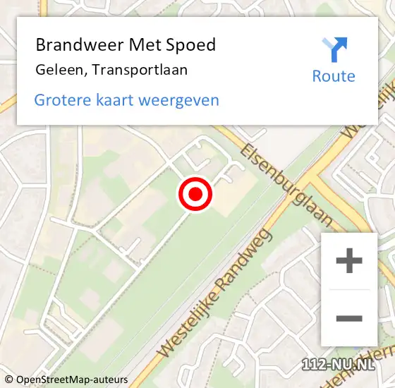 Locatie op kaart van de 112 melding: Brandweer Met Spoed Naar Geleen, Transportlaan op 21 maart 2017 01:11