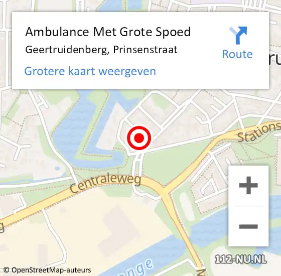 Locatie op kaart van de 112 melding: Ambulance Met Grote Spoed Naar Geertruidenberg, Prinsenstraat op 21 maart 2017 07:37