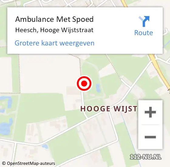 Locatie op kaart van de 112 melding: Ambulance Met Spoed Naar Heesch, Hooge Wijststraat op 21 maart 2017 14:05