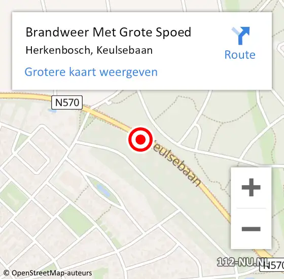 Locatie op kaart van de 112 melding: Brandweer Met Grote Spoed Naar Herkenbosch, Keulsebaan op 21 maart 2017 16:56