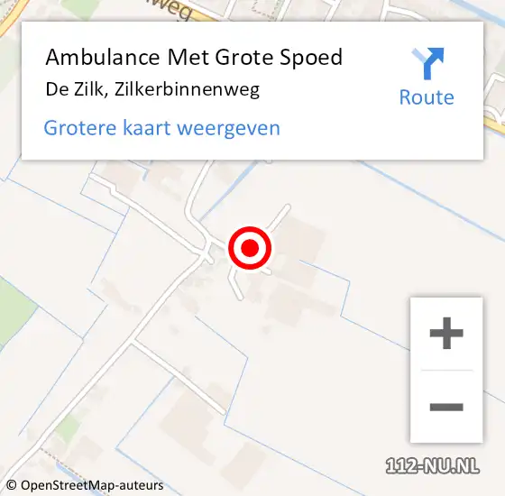 Locatie op kaart van de 112 melding: Ambulance Met Grote Spoed Naar De Zilk, Zilkerbinnenweg op 21 maart 2017 18:28