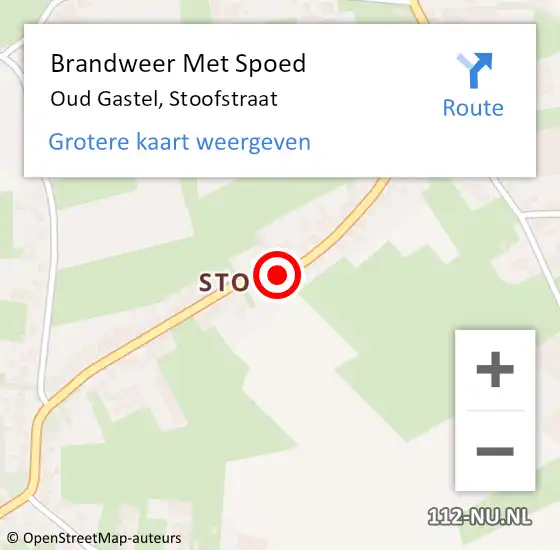 Locatie op kaart van de 112 melding: Brandweer Met Spoed Naar Oud Gastel, Stoofstraat op 21 maart 2017 20:41