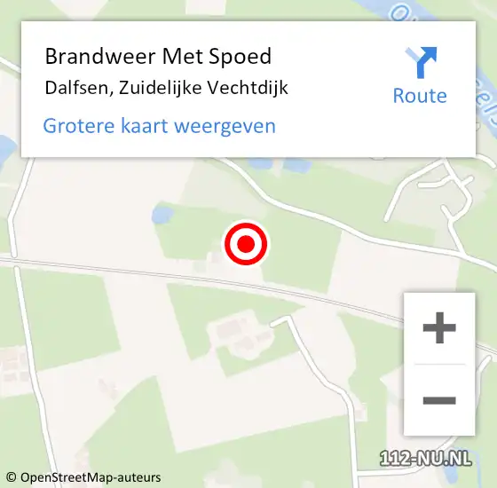 Locatie op kaart van de 112 melding: Brandweer Met Spoed Naar Dalfsen, Zuidelijke Vechtdijk op 21 maart 2017 22:30