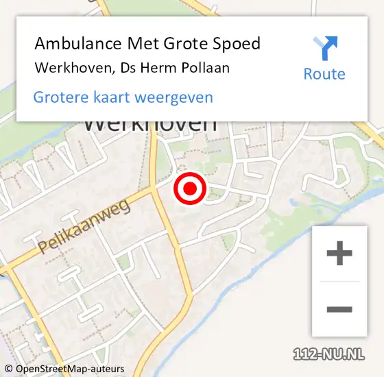 Locatie op kaart van de 112 melding: Ambulance Met Grote Spoed Naar Werkhoven, Ds Herm Pollaan op 22 maart 2017 05:05