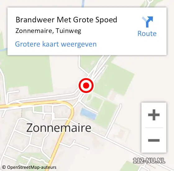 Locatie op kaart van de 112 melding: Brandweer Met Grote Spoed Naar Zonnemaire, Tuinweg op 22 maart 2017 10:32