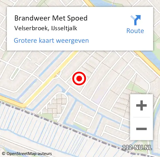 Locatie op kaart van de 112 melding: Brandweer Met Spoed Naar Velserbroek, IJsseltjalk op 22 maart 2017 14:23