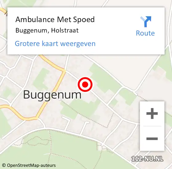 Locatie op kaart van de 112 melding: Ambulance Met Spoed Naar Buggenum, Holstraat op 22 maart 2017 18:25