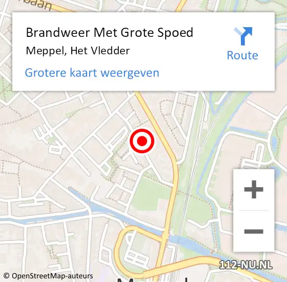 Locatie op kaart van de 112 melding: Brandweer Met Grote Spoed Naar Meppel, Het Vledder op 22 maart 2017 23:24