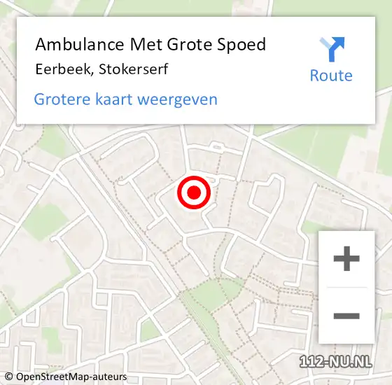 Locatie op kaart van de 112 melding: Ambulance Met Grote Spoed Naar Eerbeek, Stokerserf op 22 maart 2017 23:26