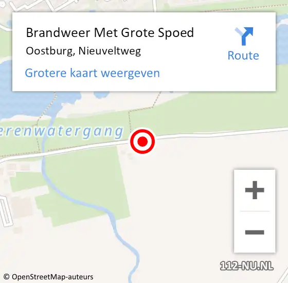 Locatie op kaart van de 112 melding: Brandweer Met Grote Spoed Naar Oostburg, Nieuveltweg op 23 maart 2017 00:22