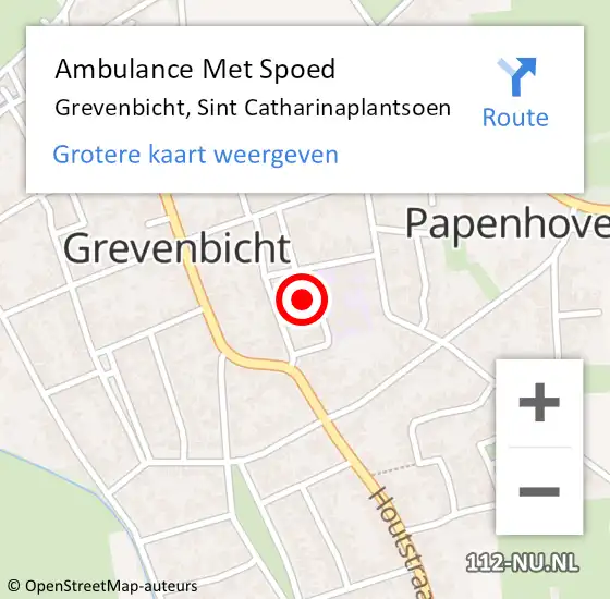 Locatie op kaart van de 112 melding: Ambulance Met Spoed Naar Grevenbicht, Sint Catharinaplantsoen op 14 januari 2014 19:27