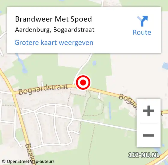 Locatie op kaart van de 112 melding: Brandweer Met Spoed Naar Aardenburg, Bogaardstraat op 23 maart 2017 13:09