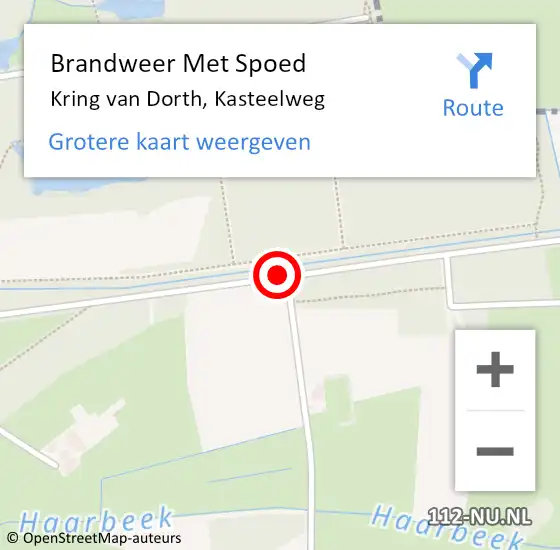 Locatie op kaart van de 112 melding: Brandweer Met Spoed Naar Kring van Dorth, Kasteelweg op 23 maart 2017 16:42