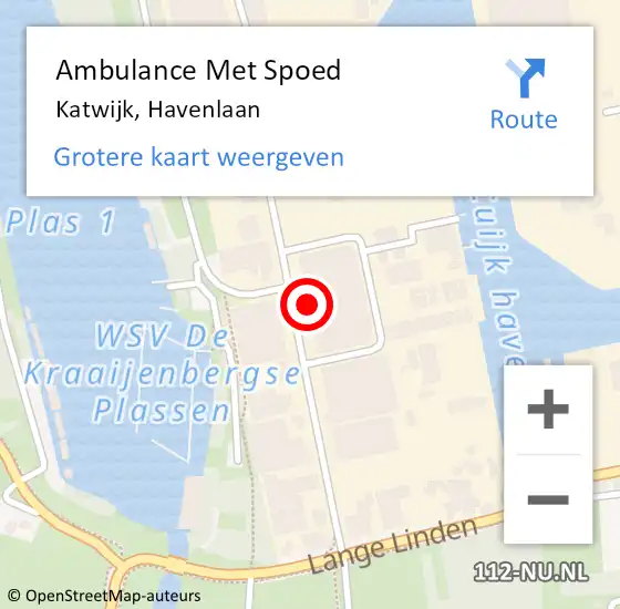 Locatie op kaart van de 112 melding: Ambulance Met Spoed Naar Katwijk, Havenlaan op 23 maart 2017 16:43