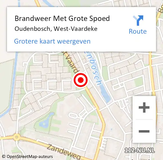 Locatie op kaart van de 112 melding: Brandweer Met Grote Spoed Naar Oudenbosch, West-Vaardeke op 23 maart 2017 17:03