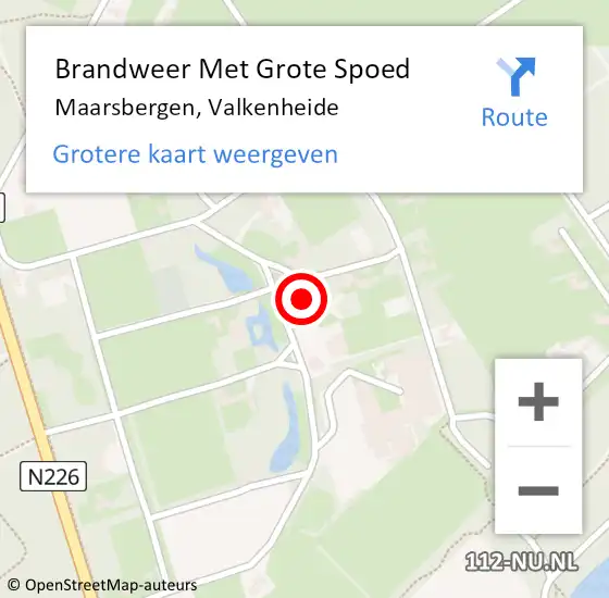 Locatie op kaart van de 112 melding: Brandweer Met Grote Spoed Naar Maarsbergen, Valkenheide op 23 maart 2017 17:18