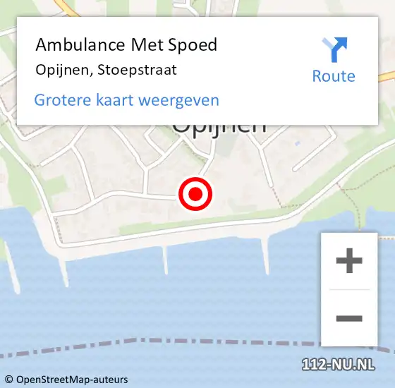 Locatie op kaart van de 112 melding: Ambulance Met Spoed Naar Opijnen, Stoepstraat op 23 maart 2017 20:54