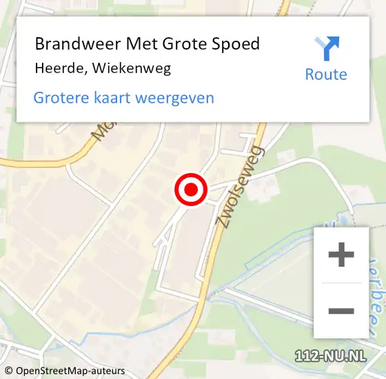 Locatie op kaart van de 112 melding: Brandweer Met Grote Spoed Naar Heerde, Wiekenweg op 23 maart 2017 22:15