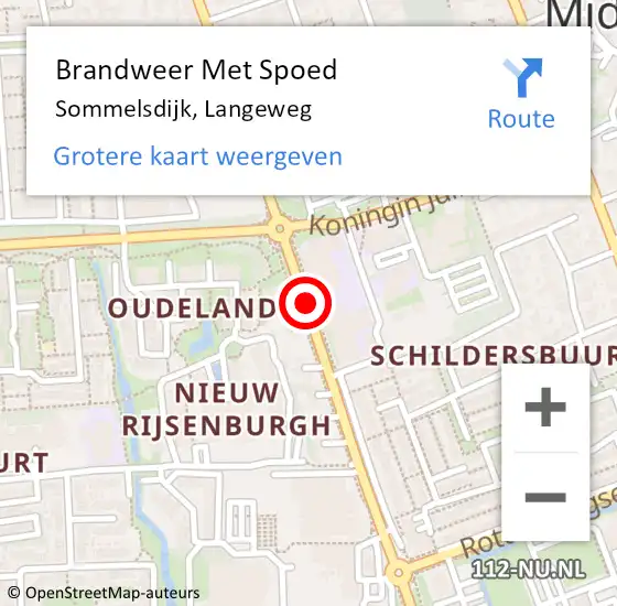 Locatie op kaart van de 112 melding: Brandweer Met Spoed Naar Sommelsdijk, Langeweg op 24 maart 2017 02:42