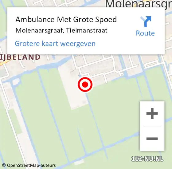 Locatie op kaart van de 112 melding: Ambulance Met Grote Spoed Naar Molenaarsgraaf, Tielmanstraat op 24 maart 2017 03:08