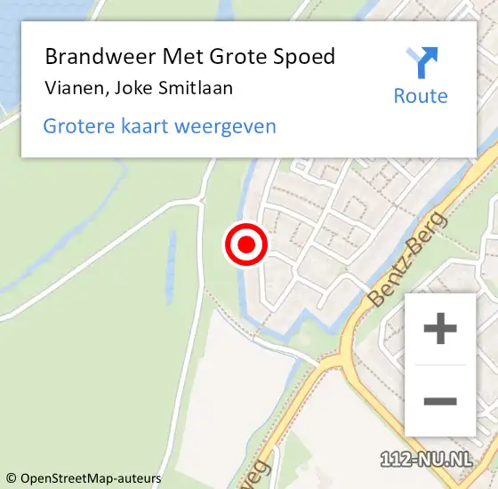 Locatie op kaart van de 112 melding: Brandweer Met Grote Spoed Naar Vianen, Joke Smitlaan op 24 maart 2017 03:37