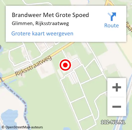 Locatie op kaart van de 112 melding: Brandweer Met Grote Spoed Naar Glimmen, Rijksstraatweg op 24 maart 2017 06:27