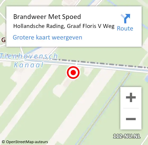 Locatie op kaart van de 112 melding: Brandweer Met Spoed Naar Hollandsche Rading, Graaf Floris V Weg op 14 januari 2014 23:28