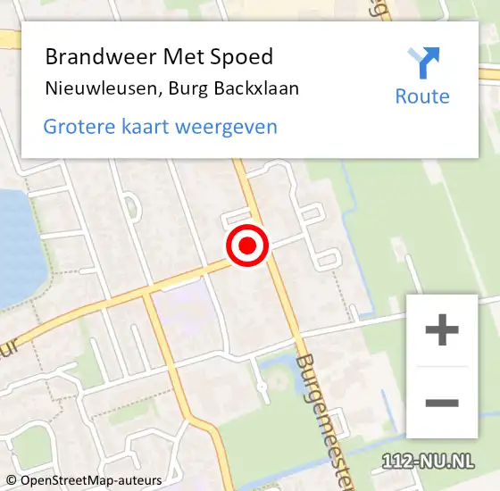 Locatie op kaart van de 112 melding: Brandweer Met Spoed Naar Nieuwleusen, Burg Backxlaan op 25 maart 2017 05:06