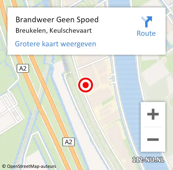 Locatie op kaart van de 112 melding: Brandweer Geen Spoed Naar Breukelen, Keulschevaart op 25 maart 2017 08:22