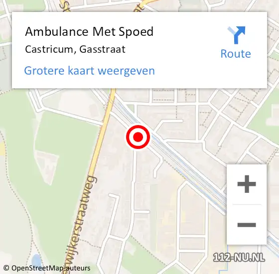 Locatie op kaart van de 112 melding: Ambulance Met Spoed Naar Castricum, Gasstraat op 25 maart 2017 08:45