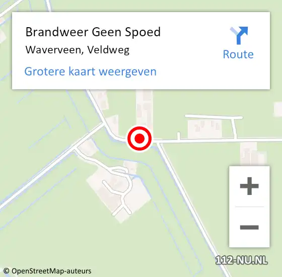 Locatie op kaart van de 112 melding: Brandweer Geen Spoed Naar Waverveen, Veldweg op 25 maart 2017 15:13