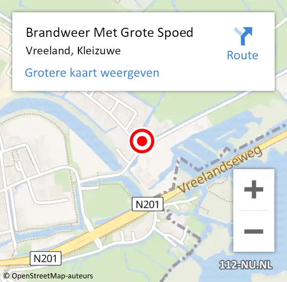 Locatie op kaart van de 112 melding: Brandweer Met Grote Spoed Naar Vreeland, Kleizuwe op 25 maart 2017 19:13