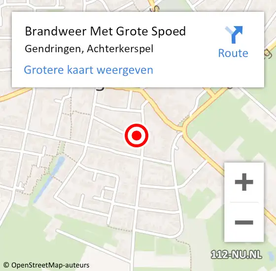 Locatie op kaart van de 112 melding: Brandweer Met Grote Spoed Naar Gendringen, Achterkerspel op 25 maart 2017 21:32