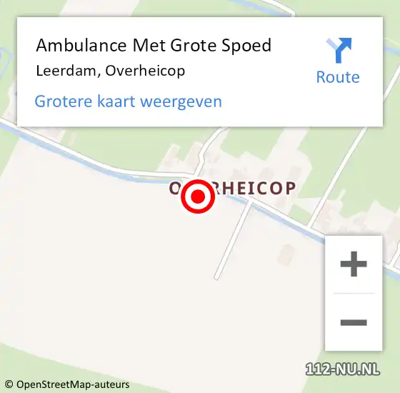 Locatie op kaart van de 112 melding: Ambulance Met Grote Spoed Naar Leerdam, Overheicop op 25 maart 2017 22:32