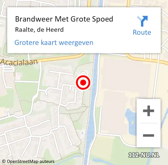 Locatie op kaart van de 112 melding: Brandweer Met Grote Spoed Naar Raalte, de Heerd op 26 maart 2017 08:04