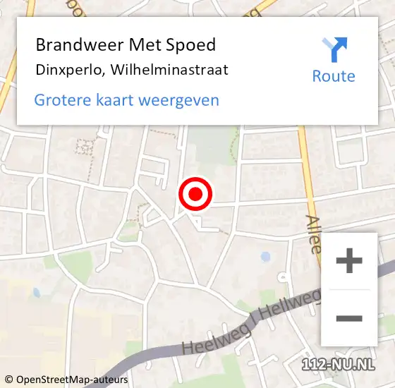 Locatie op kaart van de 112 melding: Brandweer Met Spoed Naar Dinxperlo, Wilhelminastraat op 27 maart 2017 08:50