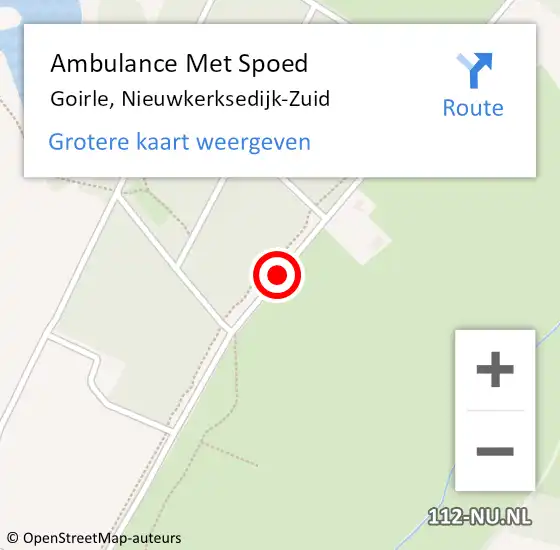 Locatie op kaart van de 112 melding: Ambulance Met Spoed Naar Goirle, Nieuwkerksedijk-Zuid op 27 maart 2017 10:45
