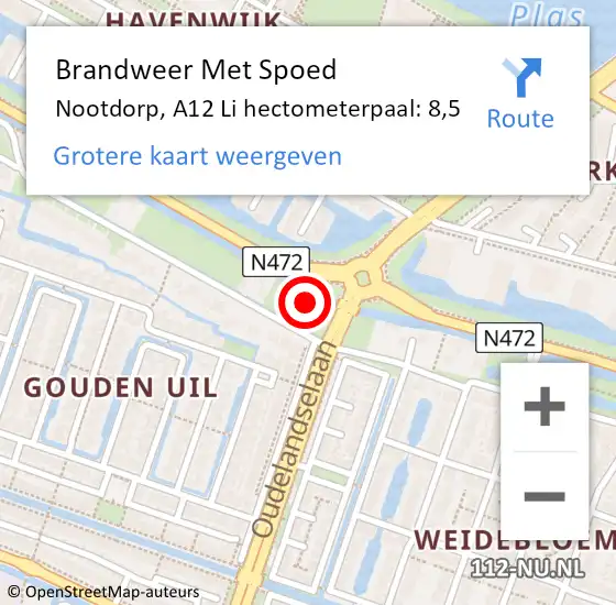 Locatie op kaart van de 112 melding: Brandweer Met Spoed Naar Rotterdam, A29 Li hectometerpaal: 97,8 op 27 maart 2017 12:39