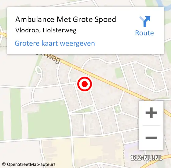 Locatie op kaart van de 112 melding: Ambulance Met Grote Spoed Naar Vlodrop, Holsterweg op 27 maart 2017 14:08