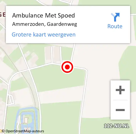 Locatie op kaart van de 112 melding: Ambulance Met Spoed Naar Ammerzoden, Gaardenweg op 27 maart 2017 16:13