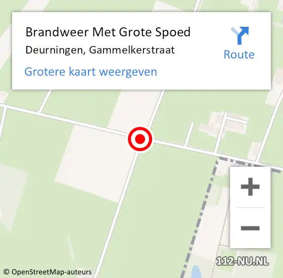 Locatie op kaart van de 112 melding: Brandweer Met Grote Spoed Naar Deurningen, Gammelkerstraat op 28 maart 2017 08:47