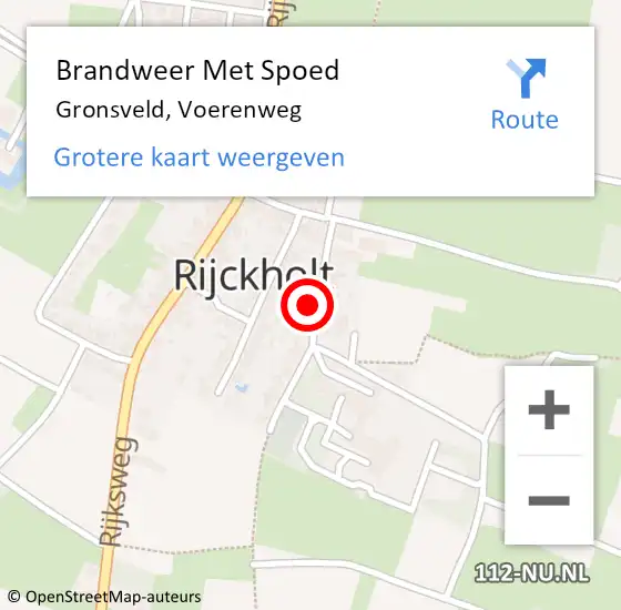 Locatie op kaart van de 112 melding: Brandweer Met Spoed Naar Gronsveld, Voerenweg op 28 maart 2017 09:37