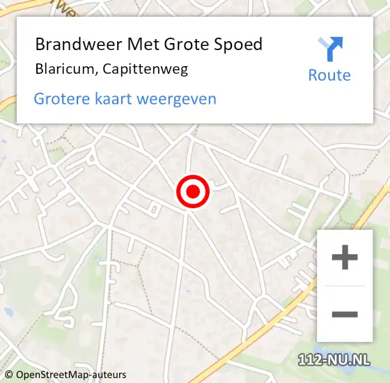 Locatie op kaart van de 112 melding: Brandweer Met Grote Spoed Naar Blaricum, Capittenweg op 28 maart 2017 11:02